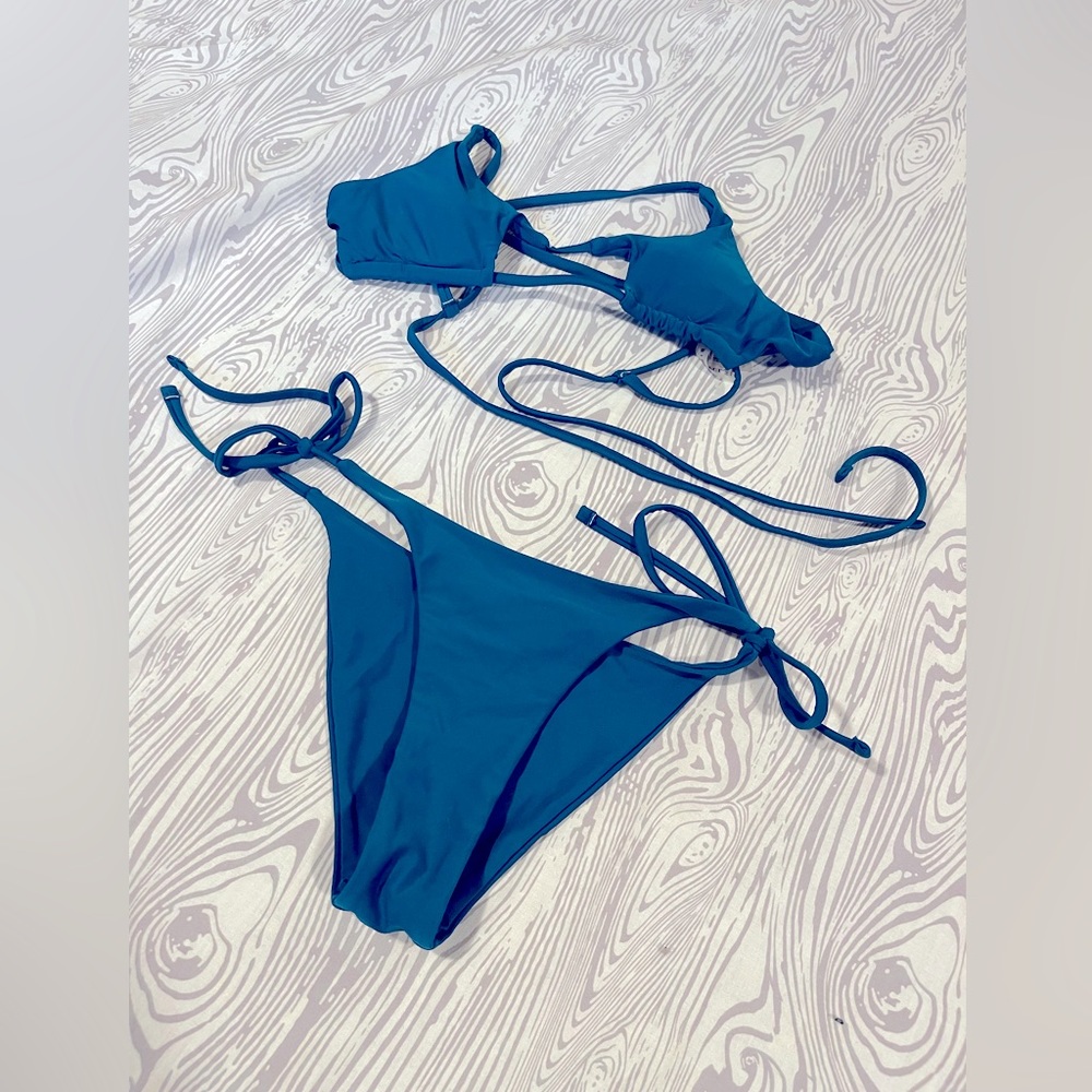 Zaful Teal Bikini Set Swimwear